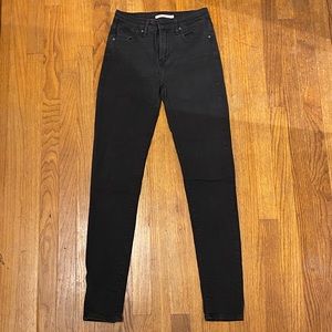 LEVIS 721 Black High Rise Jeans